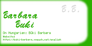 barbara buki business card